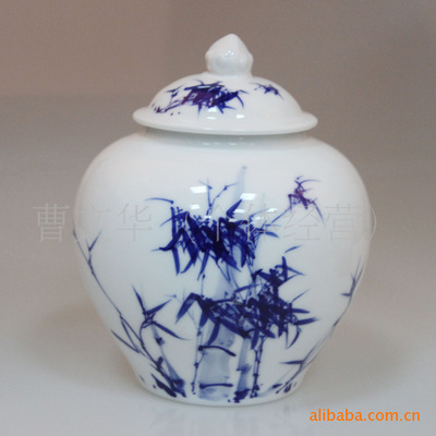竹君子大號茶葉罐茶具 禮品茶具 青花茶具 景德鎮茶具 茶具