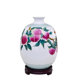 瓷博 景德鎮陶瓷器代中式花瓶客廳擺件酒店裝飾多福長壽名人瓷瓶