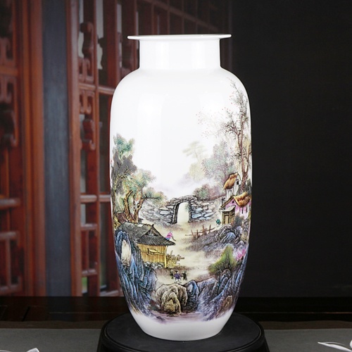景德鎮(zhèn)陶瓷家居花瓶(山居隱逸)