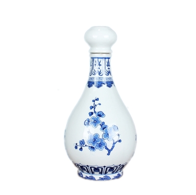 景德鎮琺瑯彩白菜陶瓷酒瓶 集藝術、招財與實用于一體的珍藏級酒具